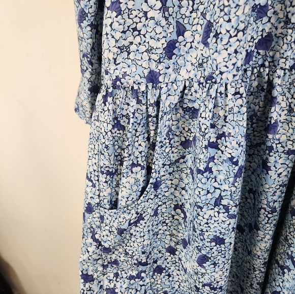 Tuckernuck Blue Hydrangea Hayes Shirt Dress - Picture 4 of 10